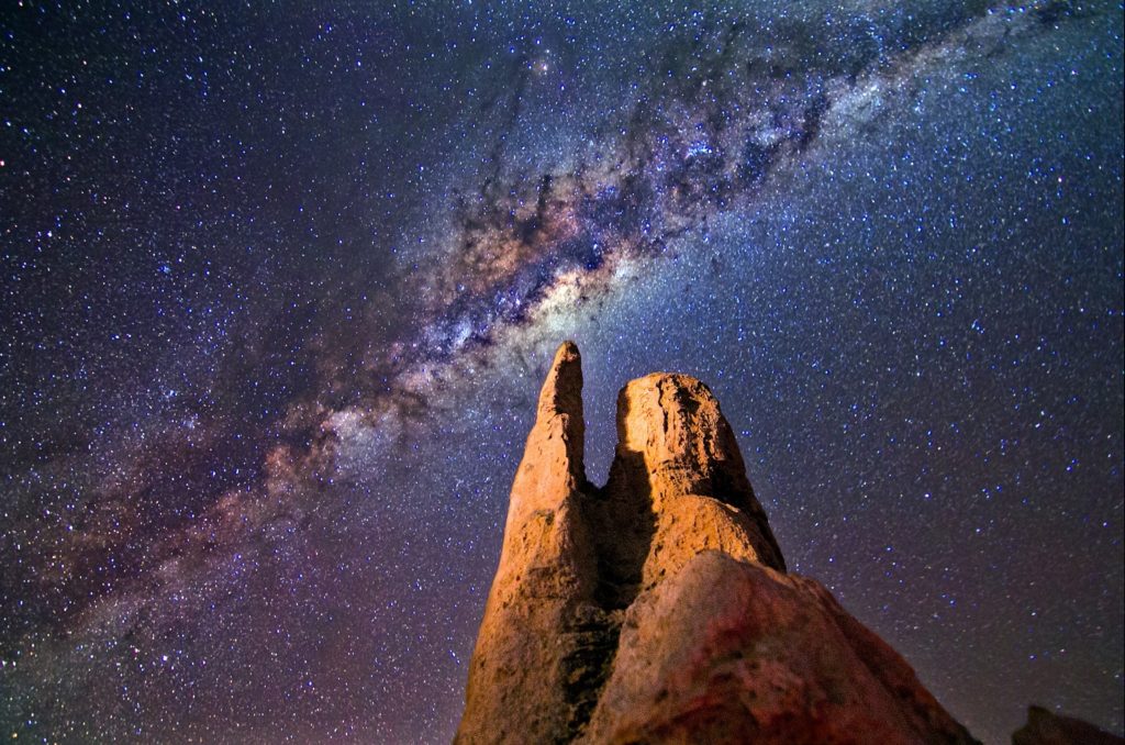 Milky Way Over Rock